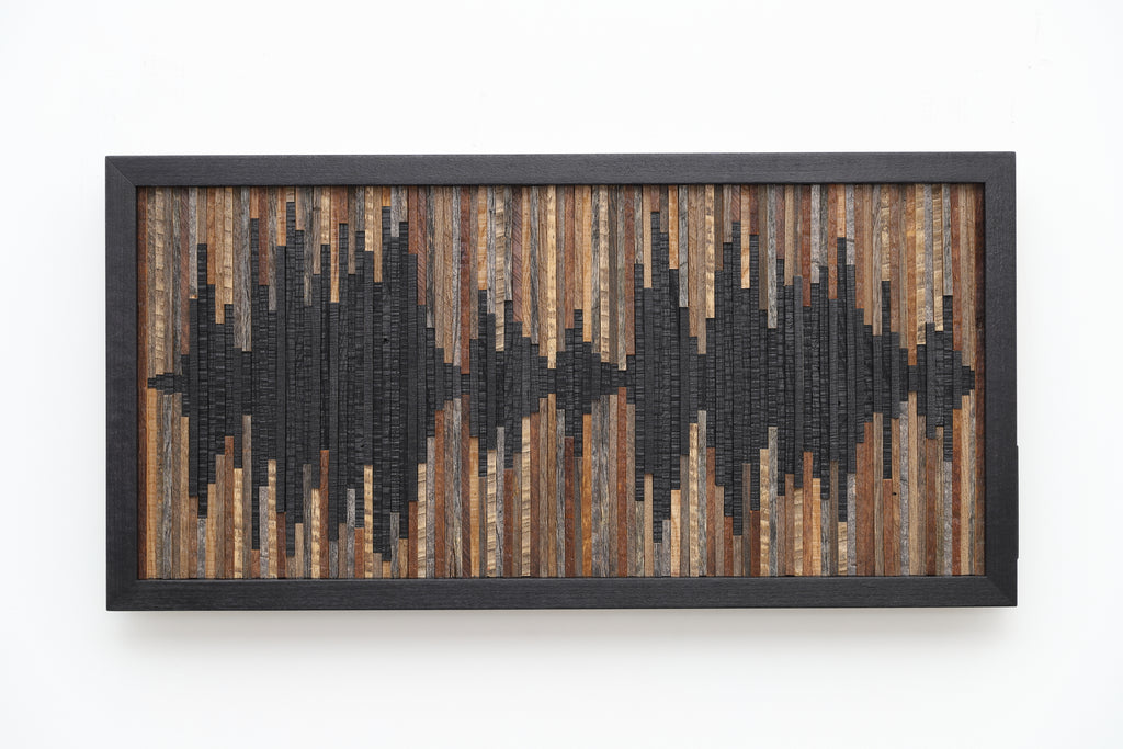 custom wood sound wave wall art 