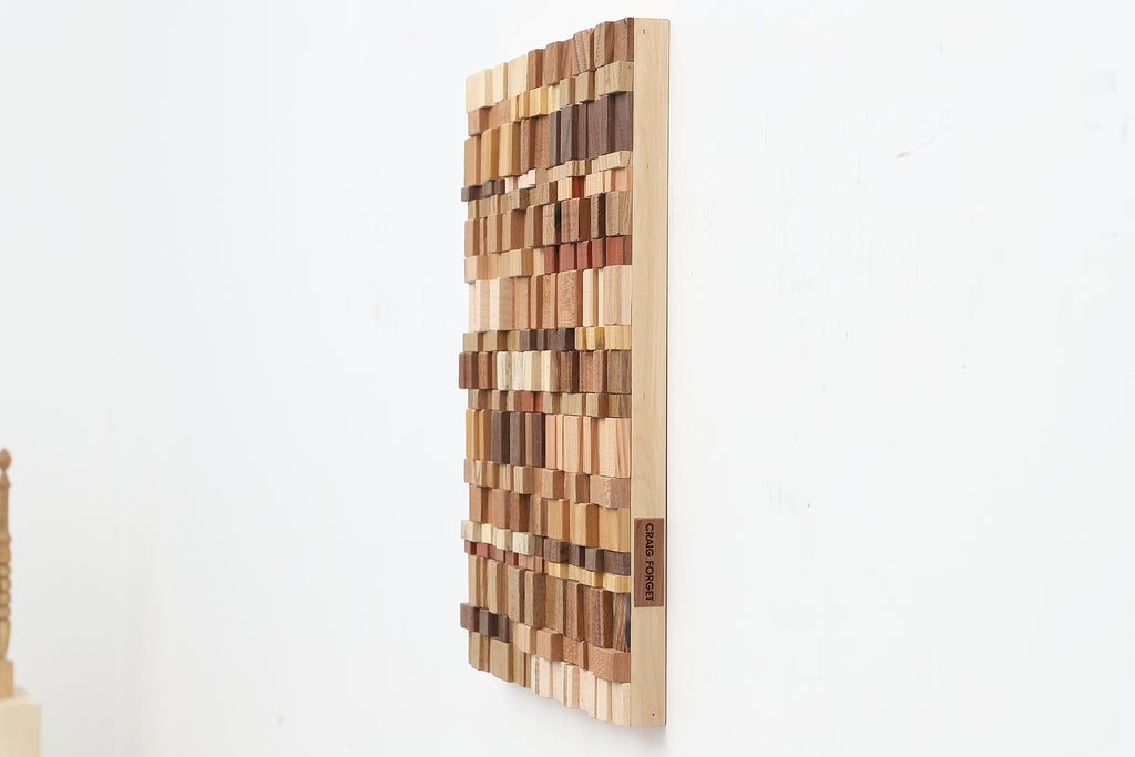 midcentury wood wall art 