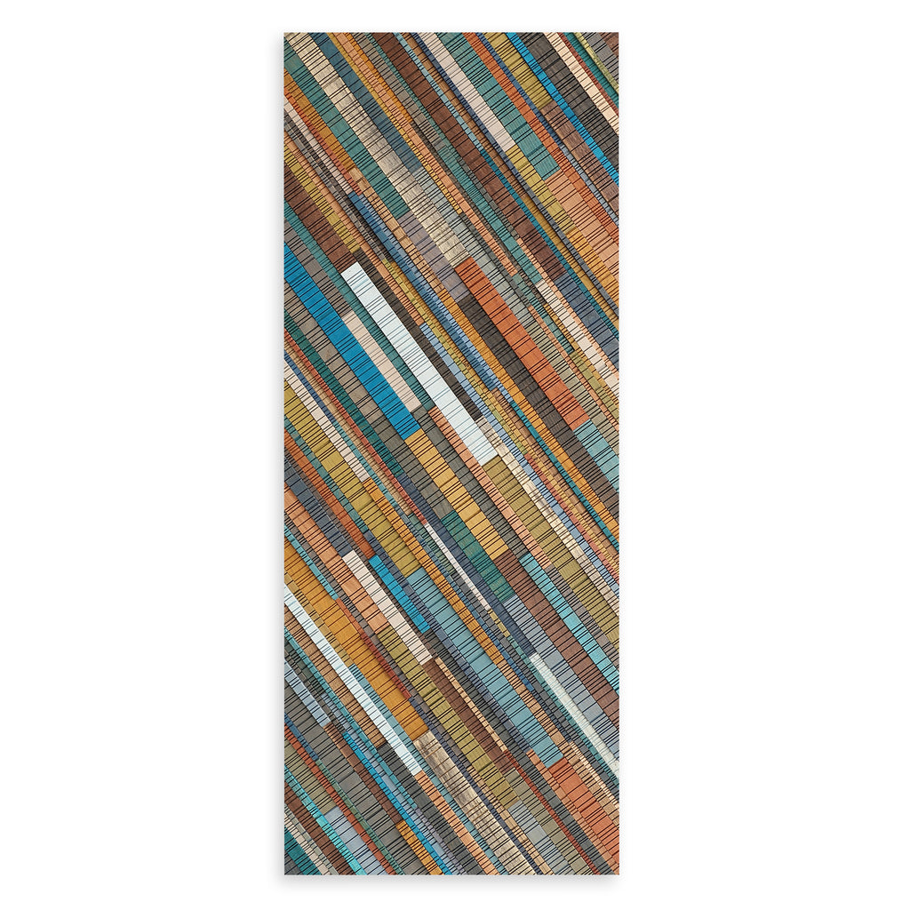 modern wood wall sculpture, painted wood wall art 