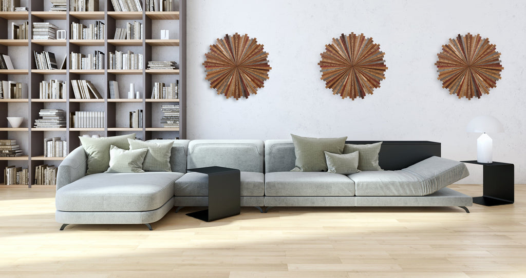 Starburst wood wall art