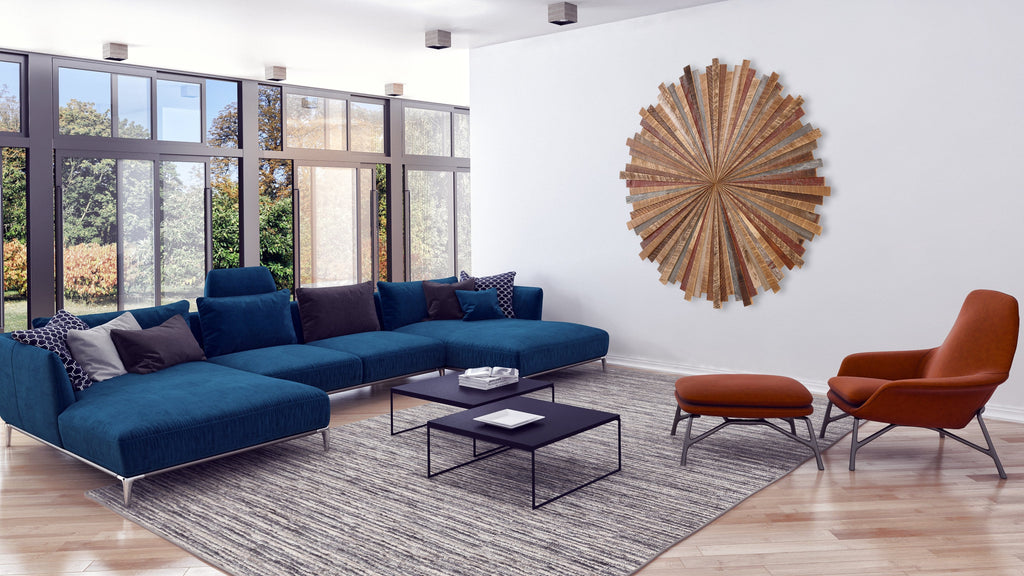 Starburst wood wall art