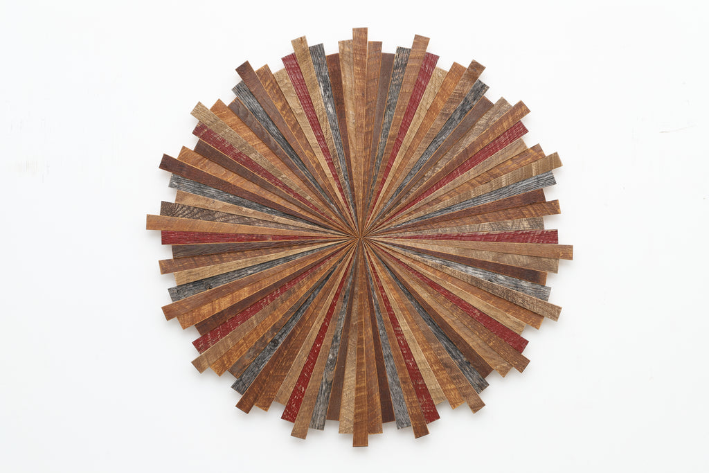 wood starburst art 