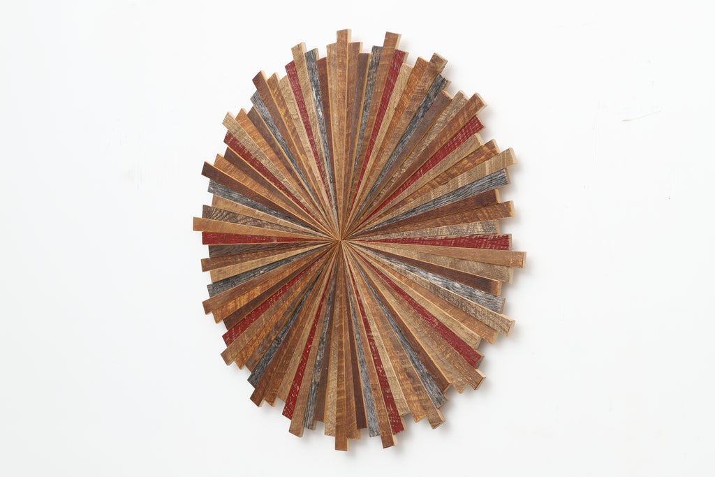 wood starburst art 