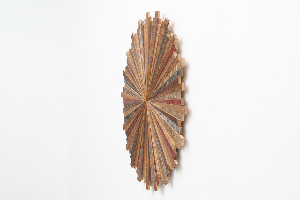 wood starburst art 