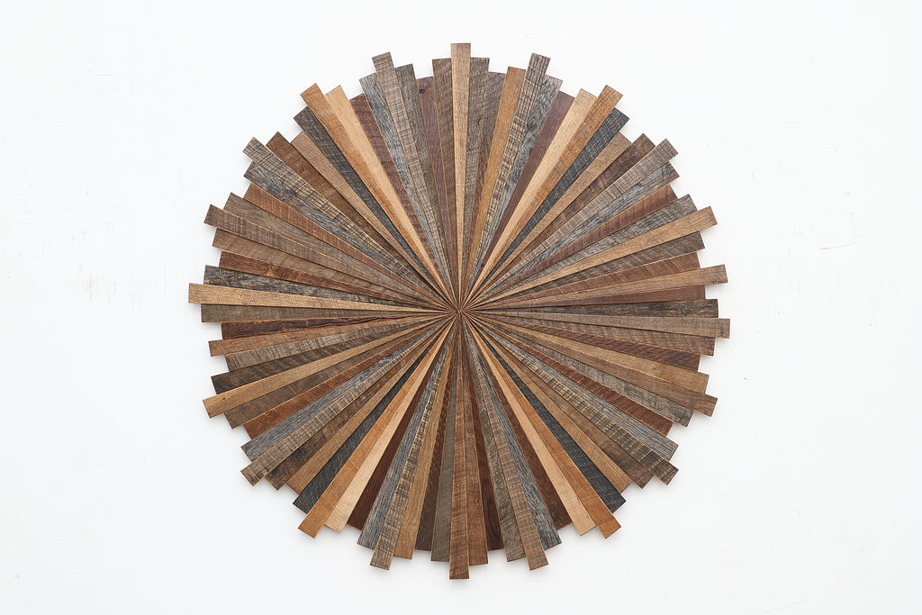 wood starburst artwork 