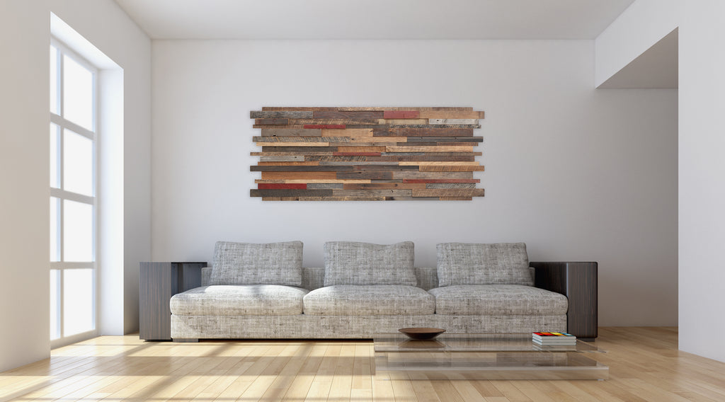 Reclaimed wood wall art
