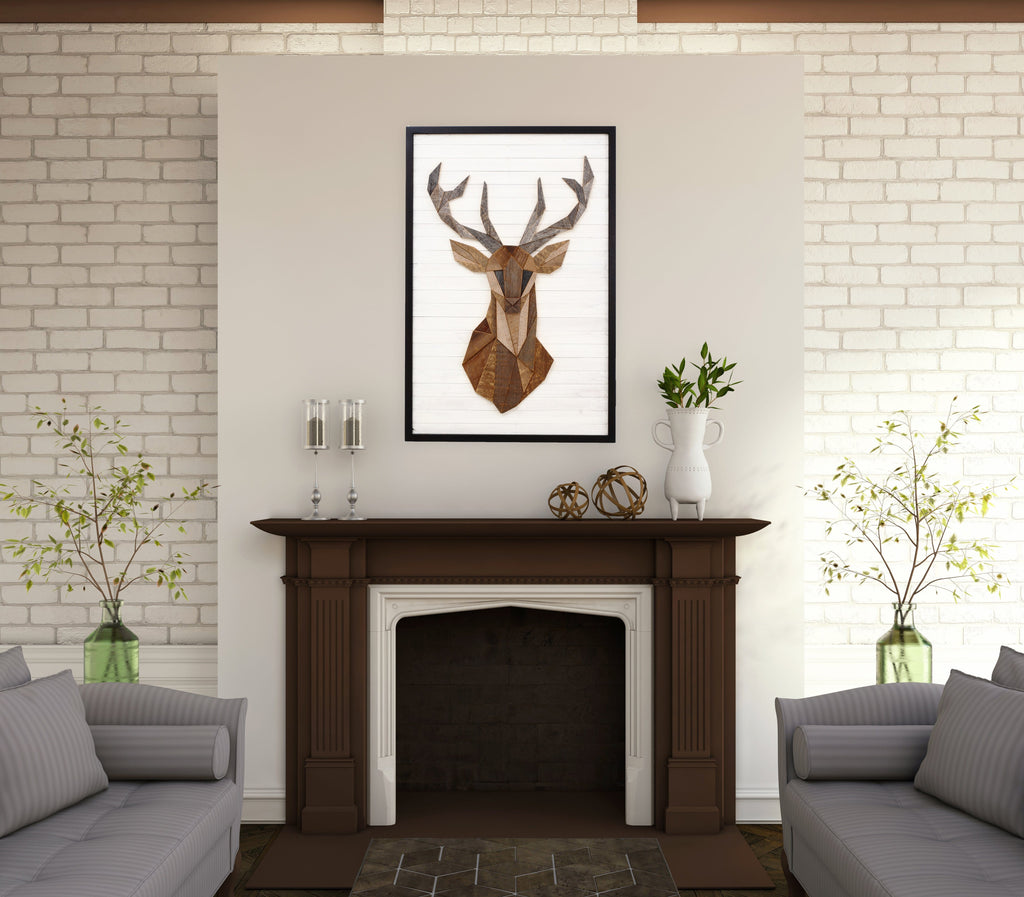 Deer Head wood wall art 