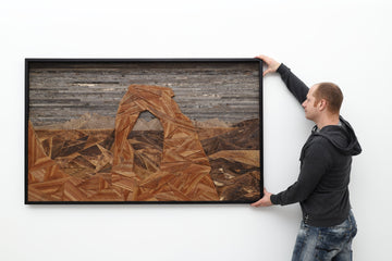Delicate Arch, reclaimed wood wall art 