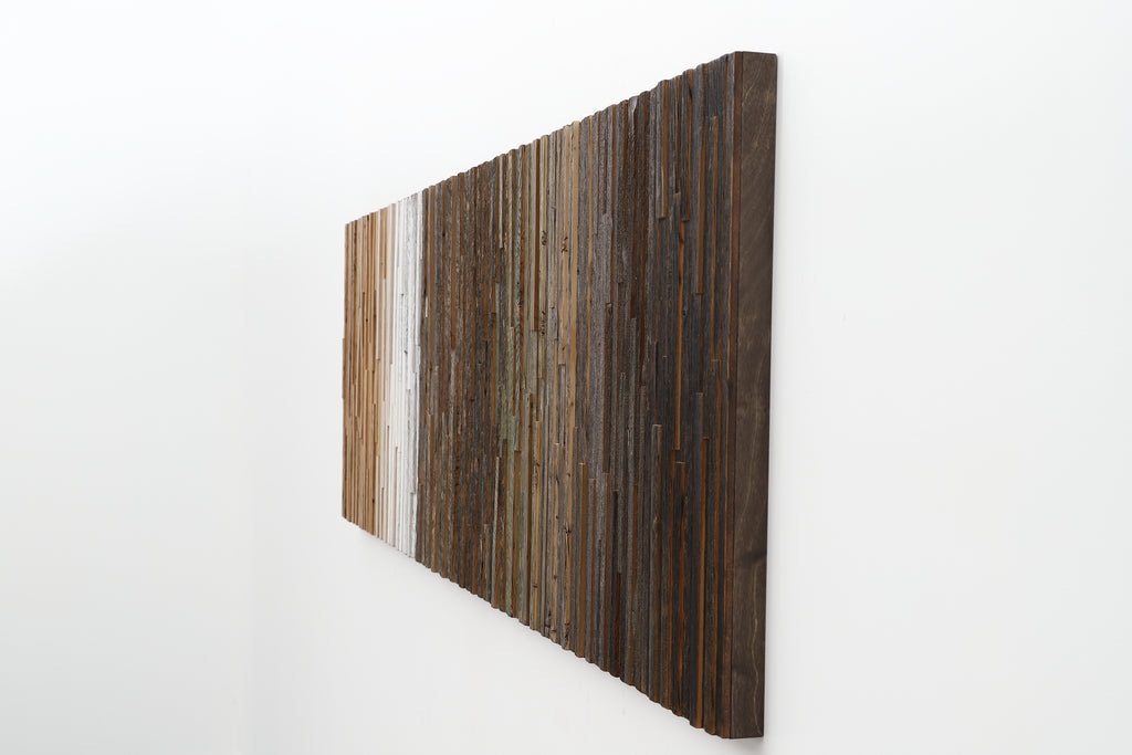 Gradient reclaimed wood wall art 