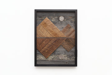 Reclaimed wood mountain range