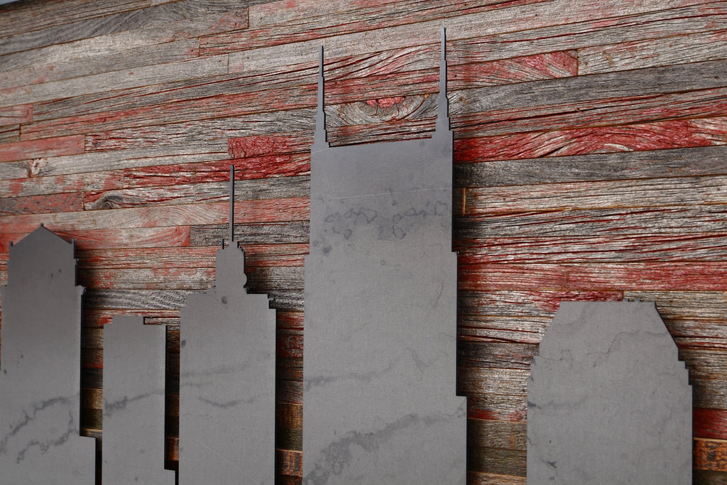 large metal & wood skyline 