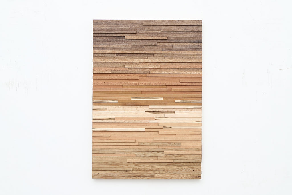 Natural wood wall art 