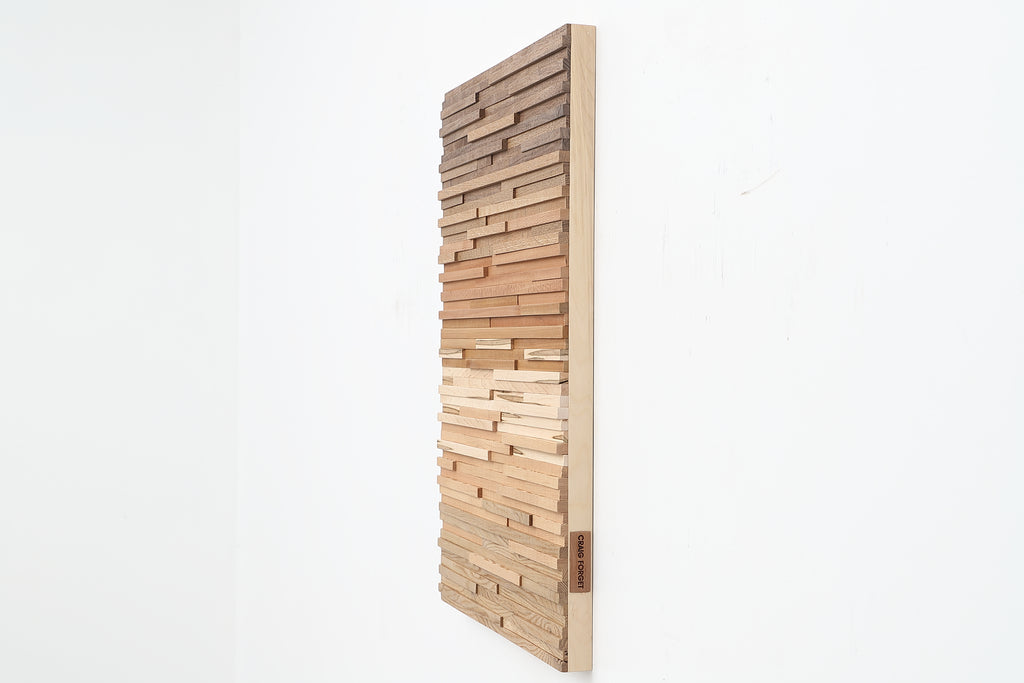 Natural wood wall art 