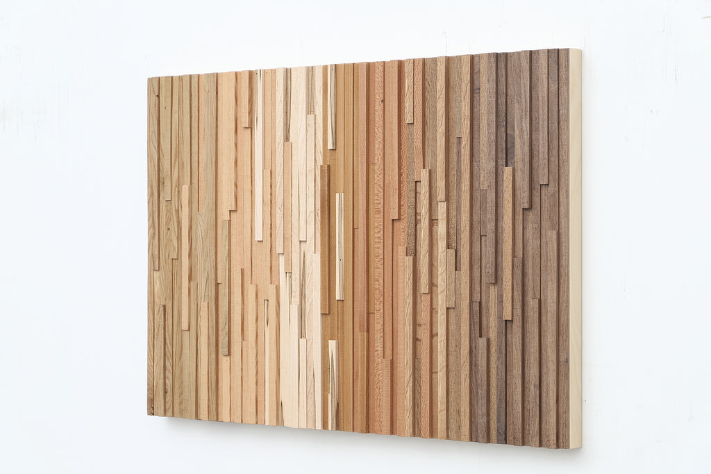 Natural wood wall art 
