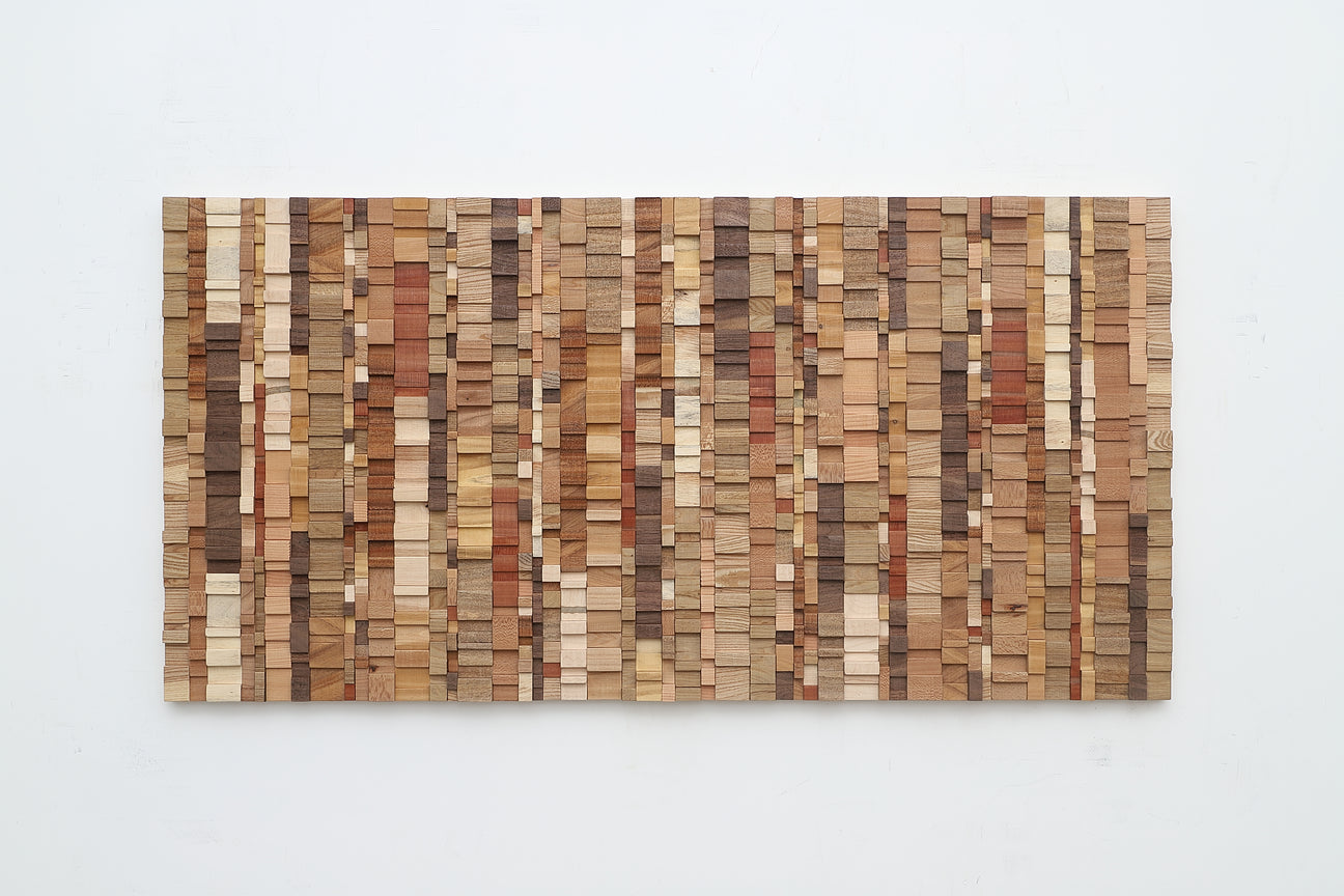 geometric wood sculpture , wood wall art
