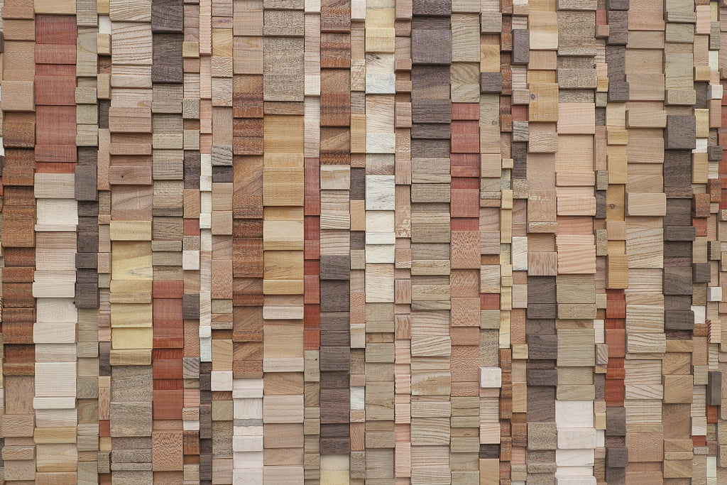 geometric wood sculpture , wood wall art