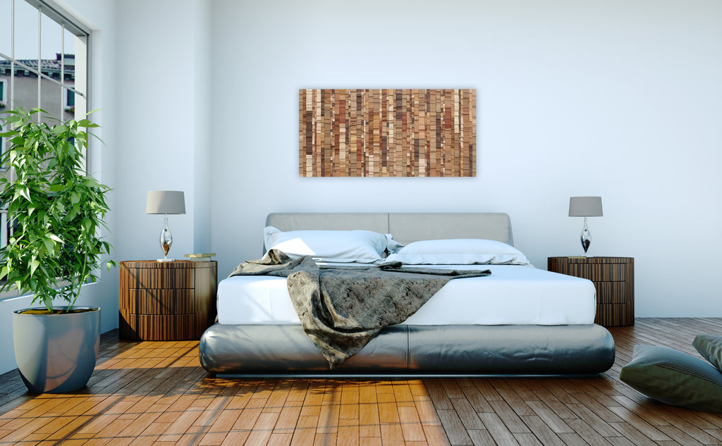 geometric wood sculpture , wood wall art