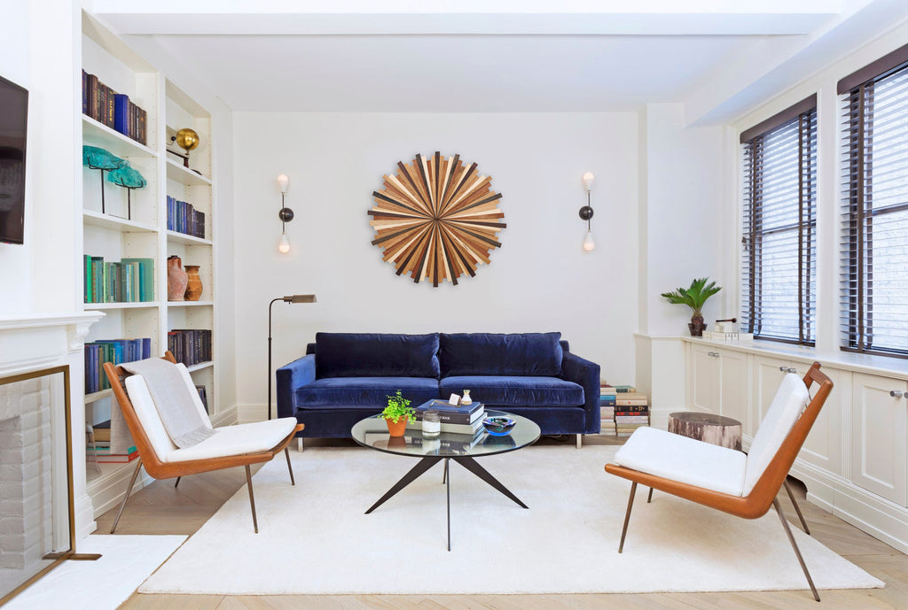 Wood starburst wall art