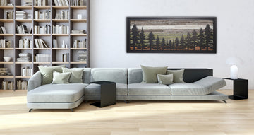 Metal Pine Tree Forest wall art 