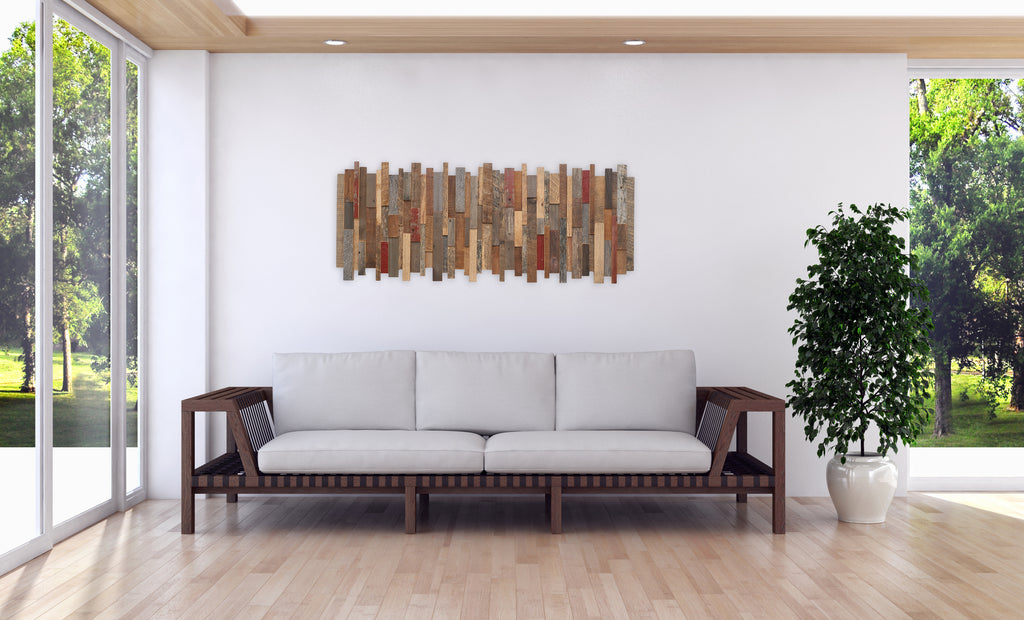 reclaimed wood wall art 