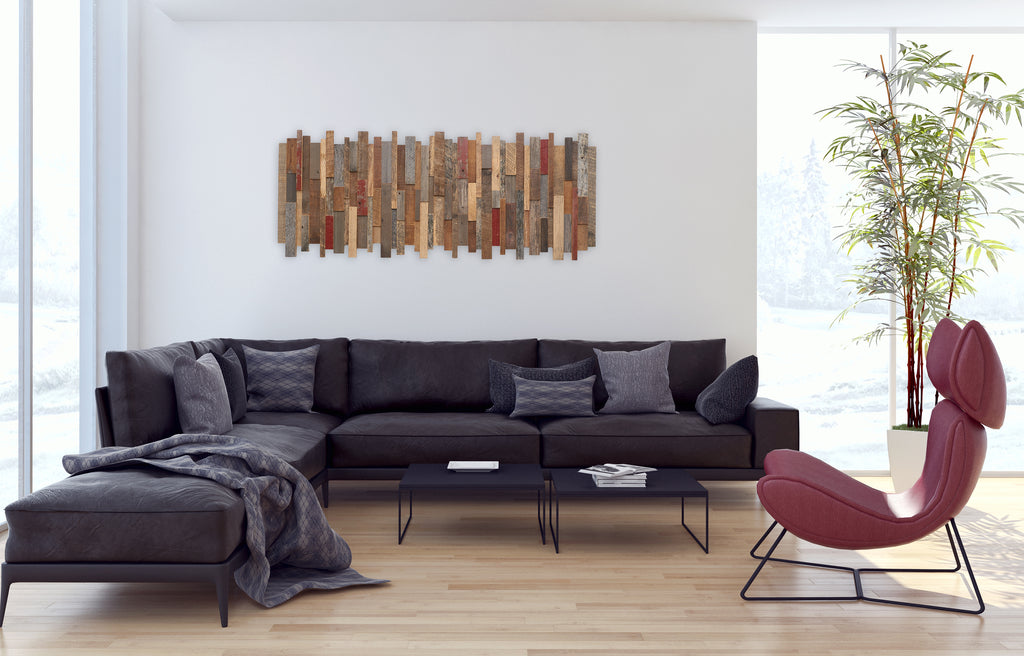 reclaimed wood wall art 