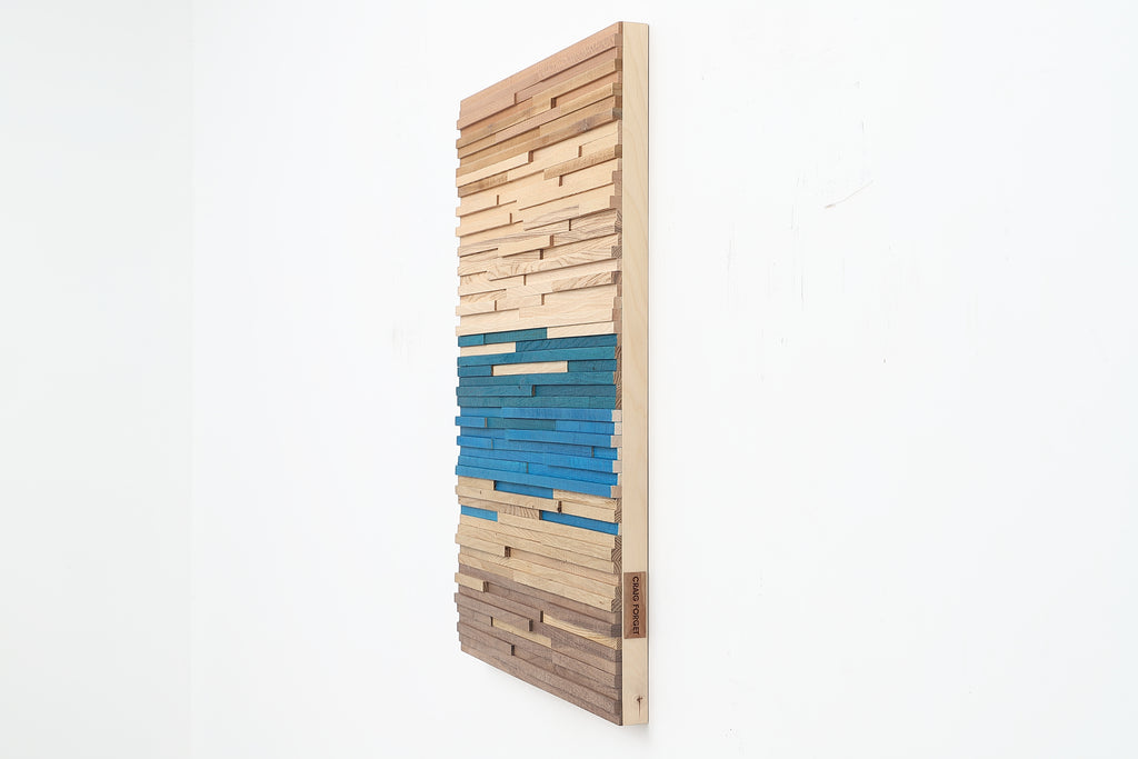 Gradient wood wall art 