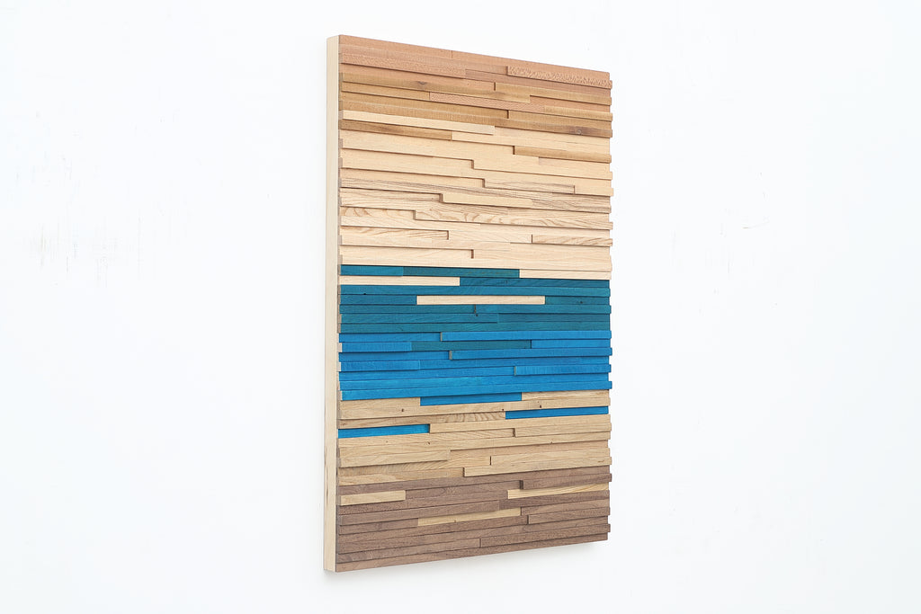 Gradient wood wall art 