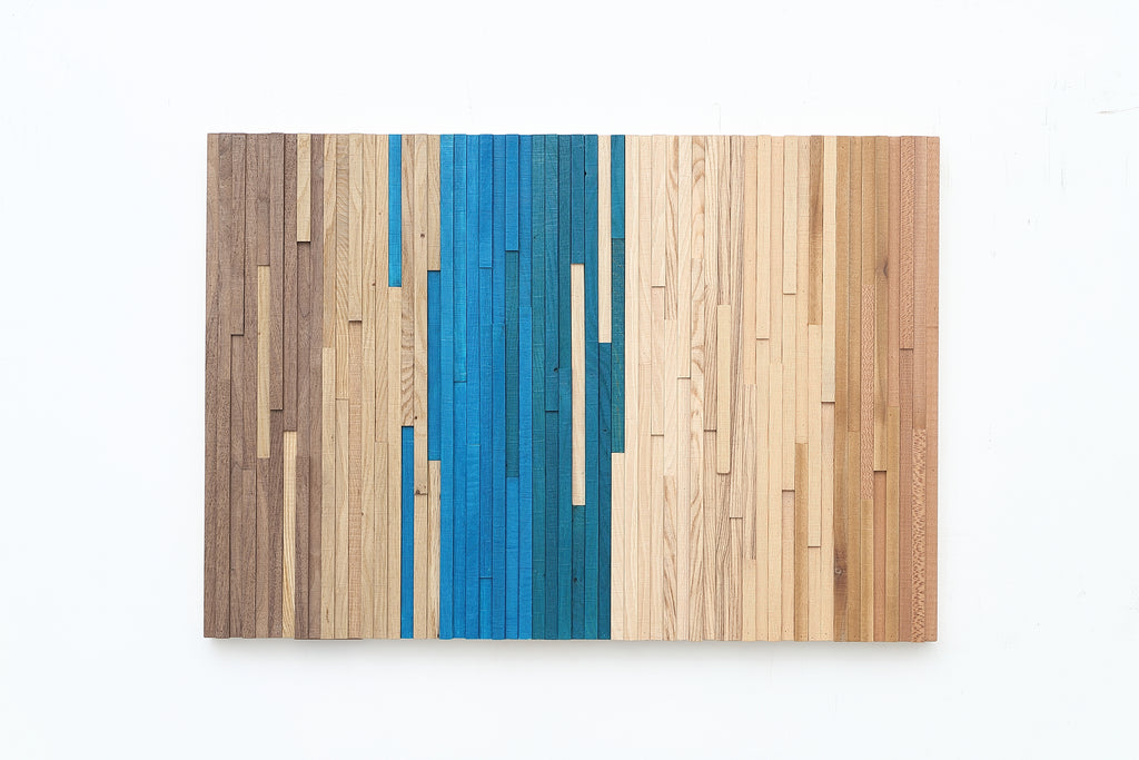 Gradient wood wall art 