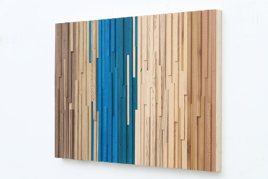 Gradient wood wall art 