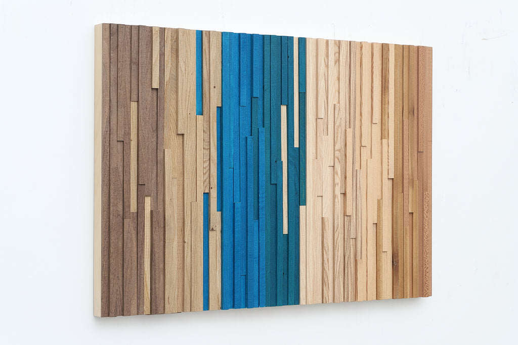 Gradient wood wall art 