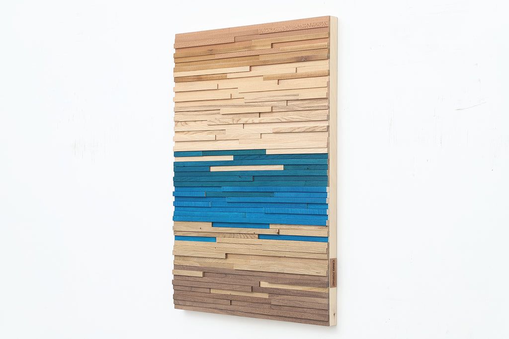 Gradient wood wall art 