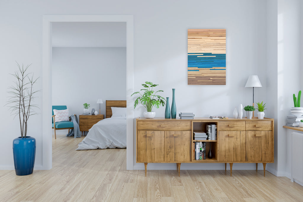 Gradient wood wall art 