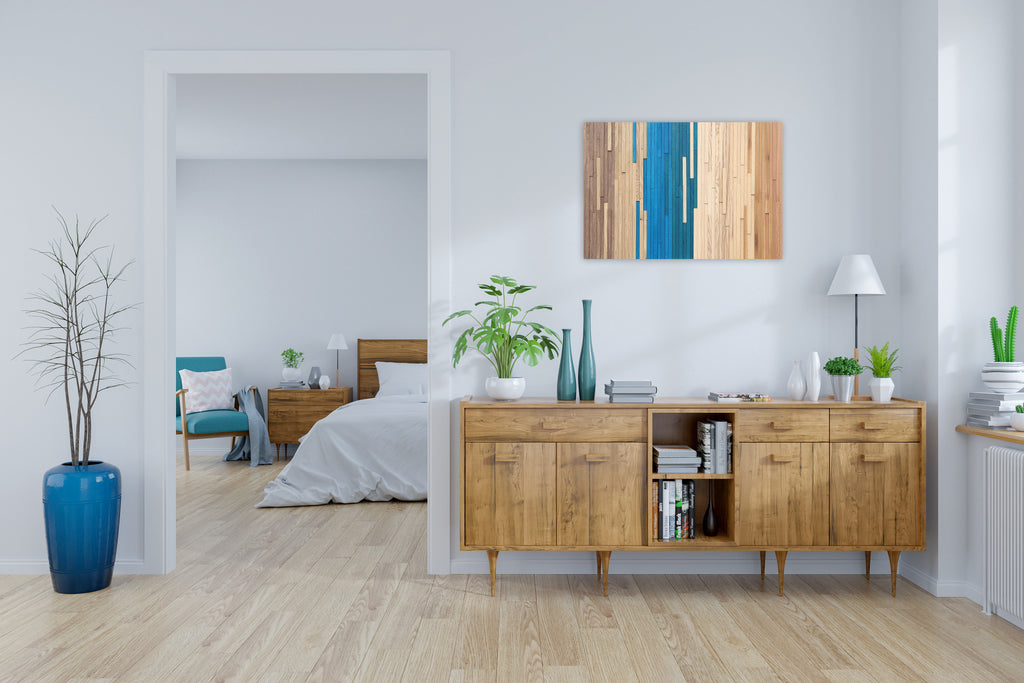 Gradient wood wall art 