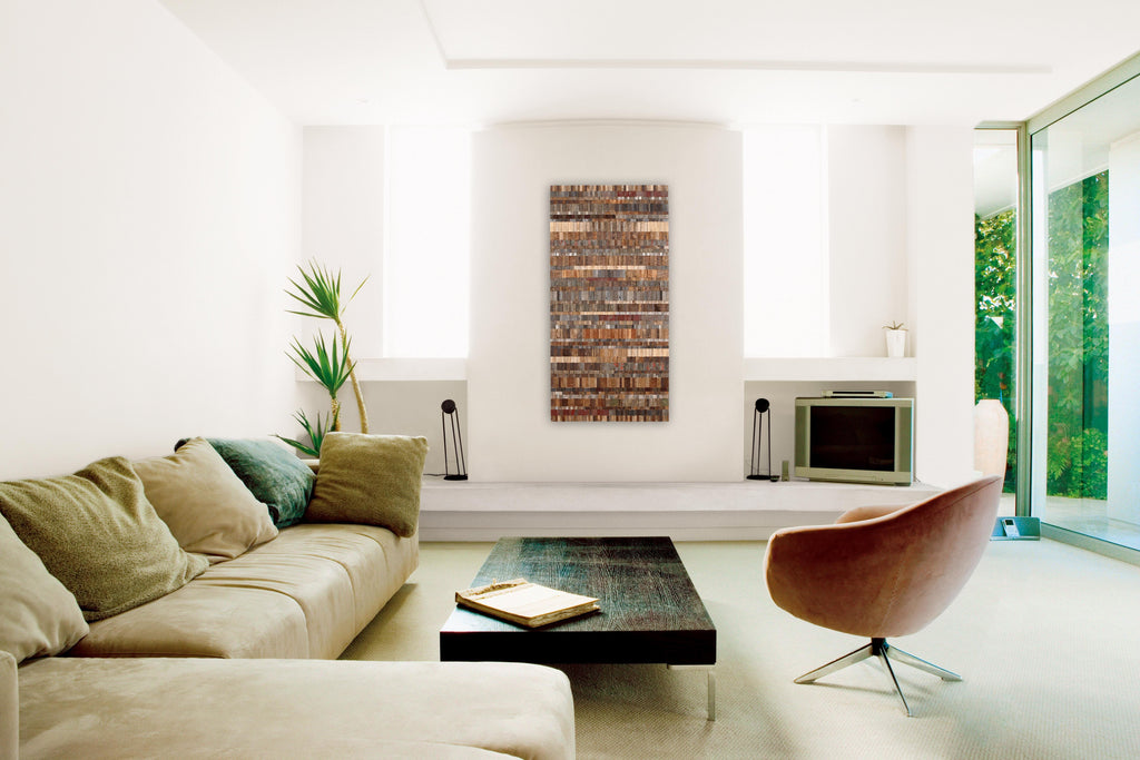 Abstract wood wall art