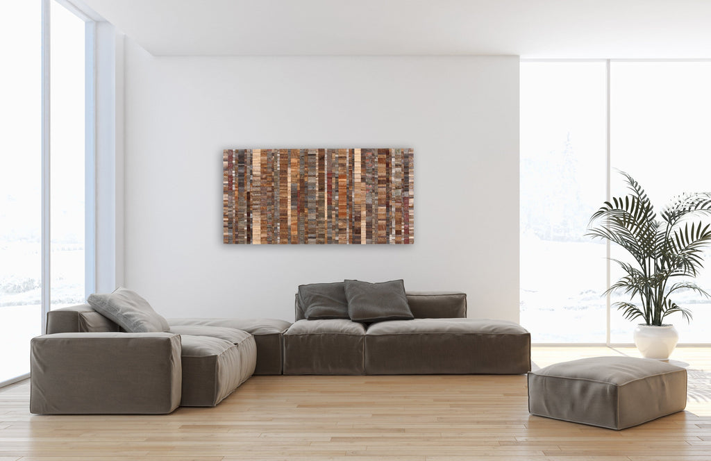 Abstract wood wall art