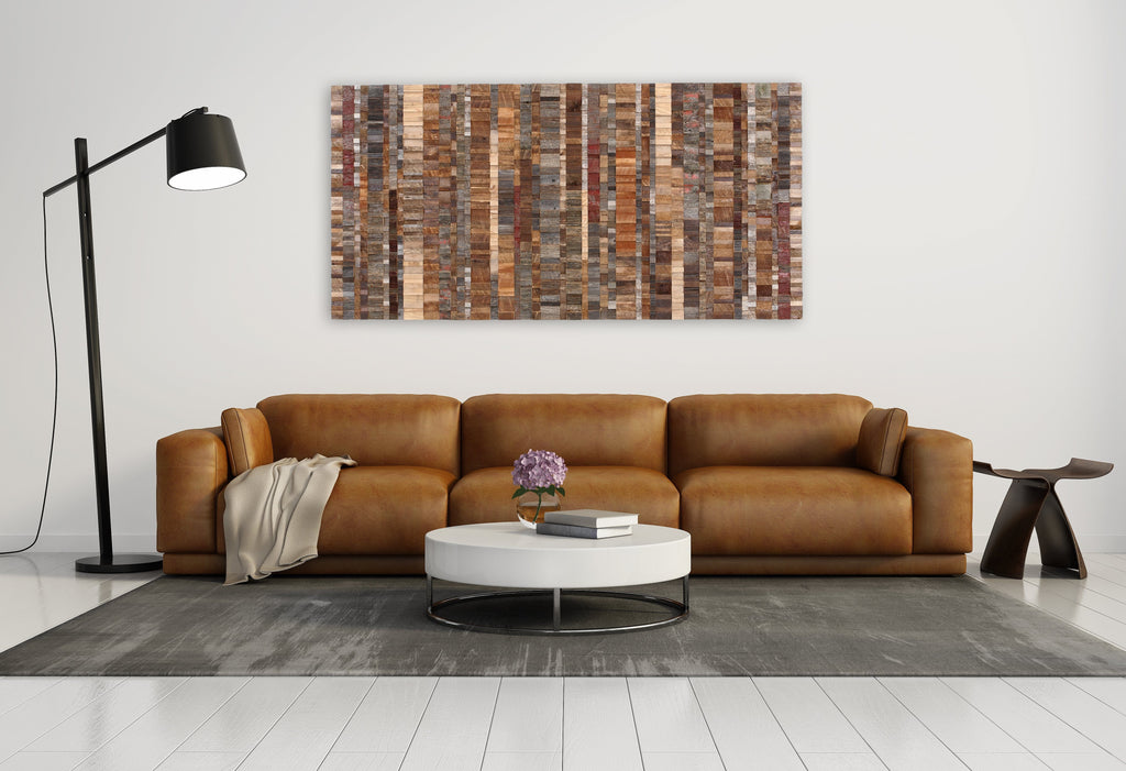 Abstract wood wall art