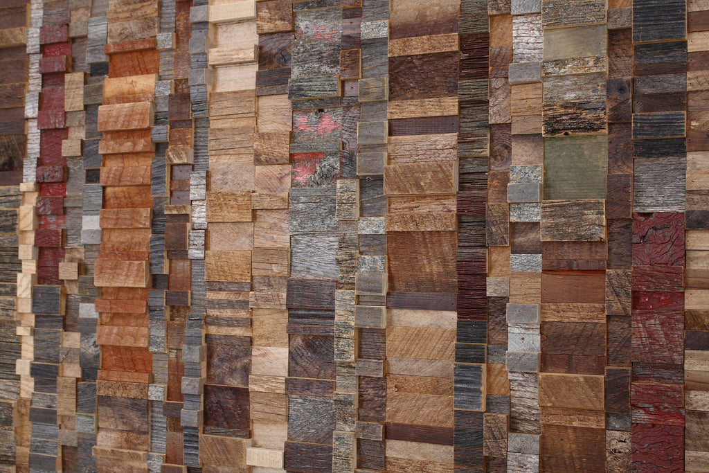 Abstract wood wall art