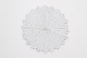 white starburst wood art 