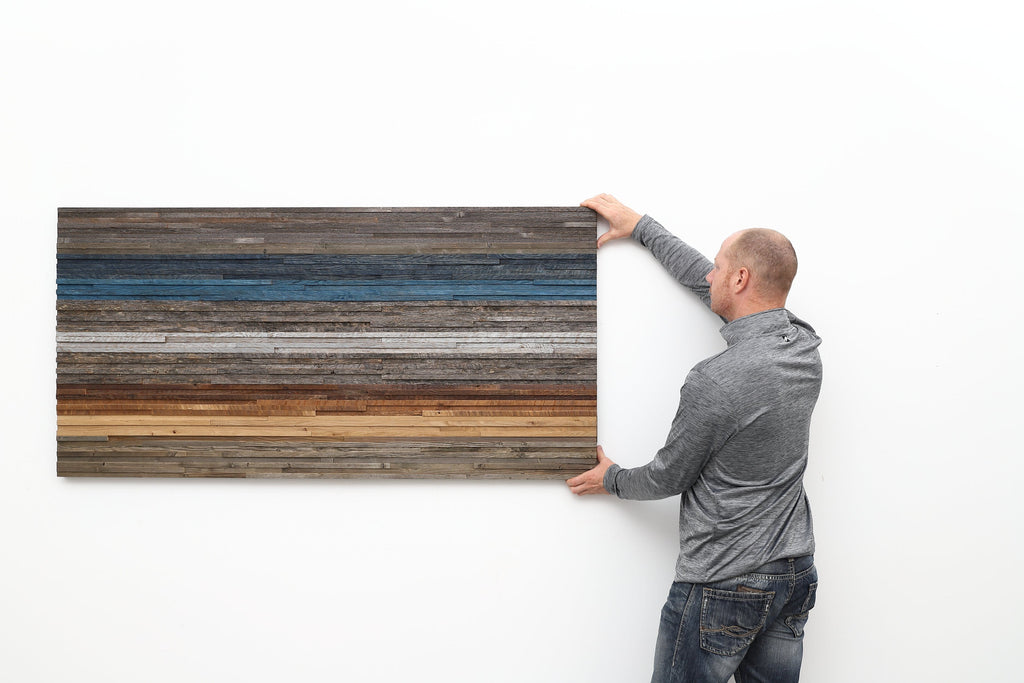 gradient wood artwork