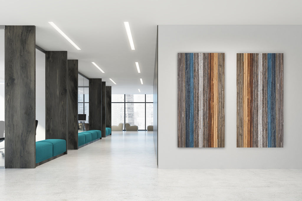 gradient wood artwork