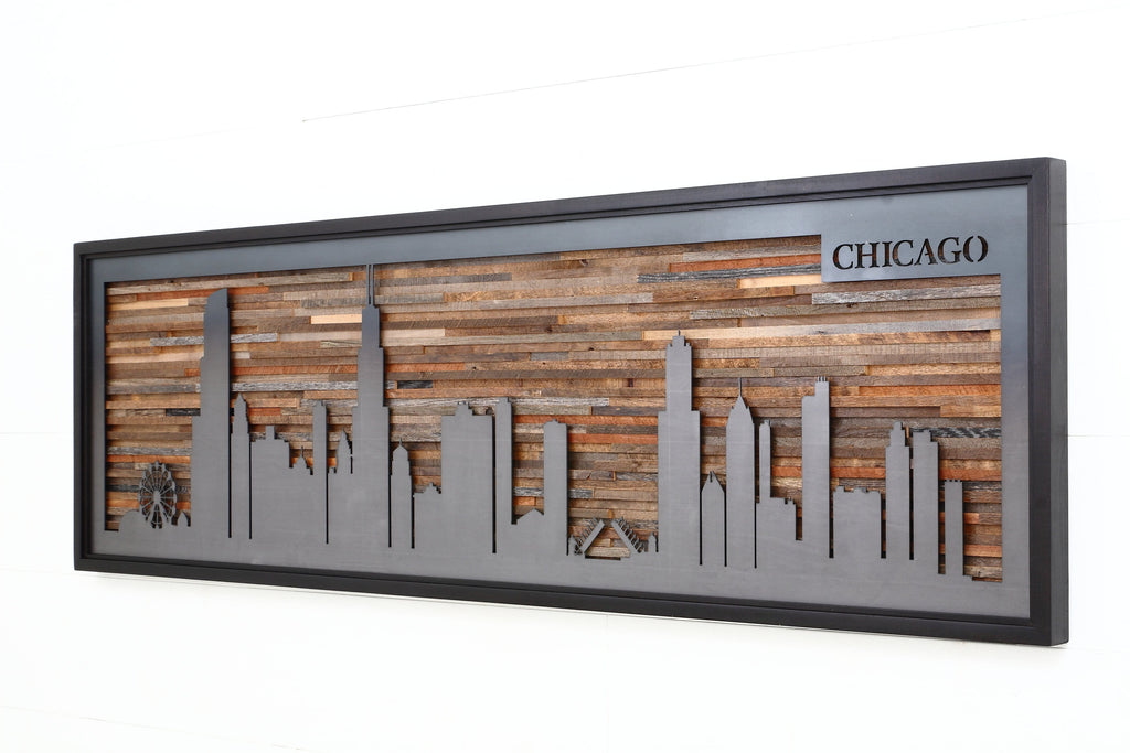 Chicago skyline, metal skyline
