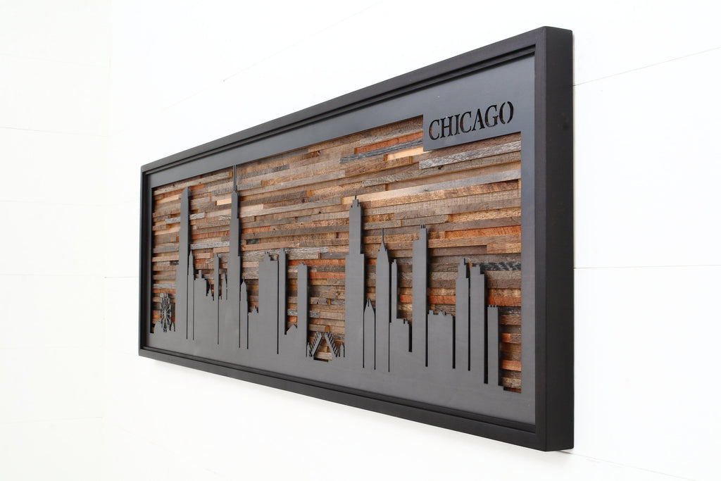 Chicago skyline, metal skyline