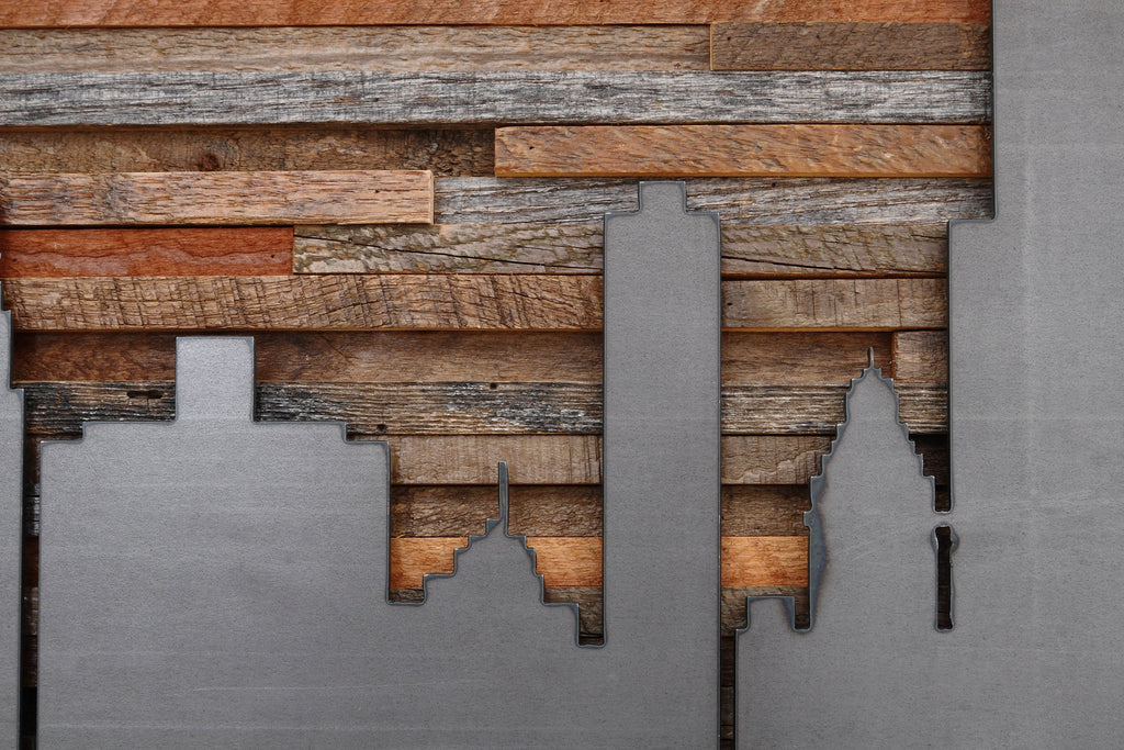 Chicago skyline, metal skyline