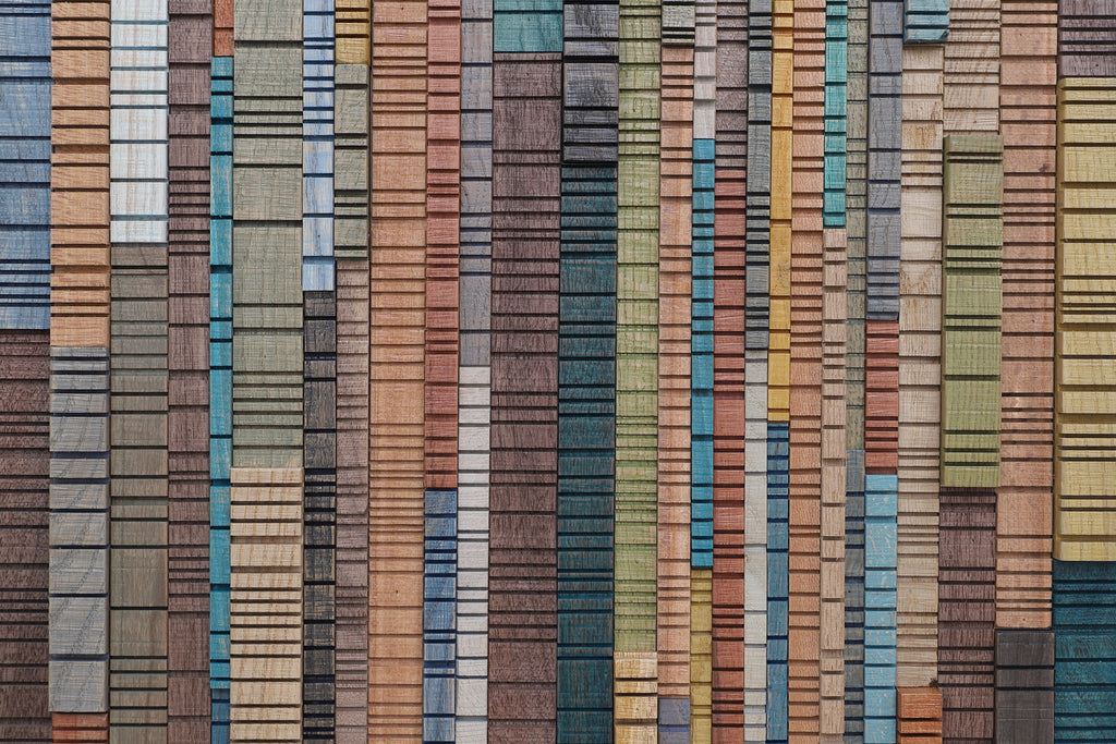 colorful wood wall sculpture, abstract art