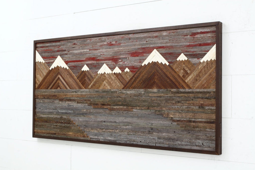 mountainscape wood wall art