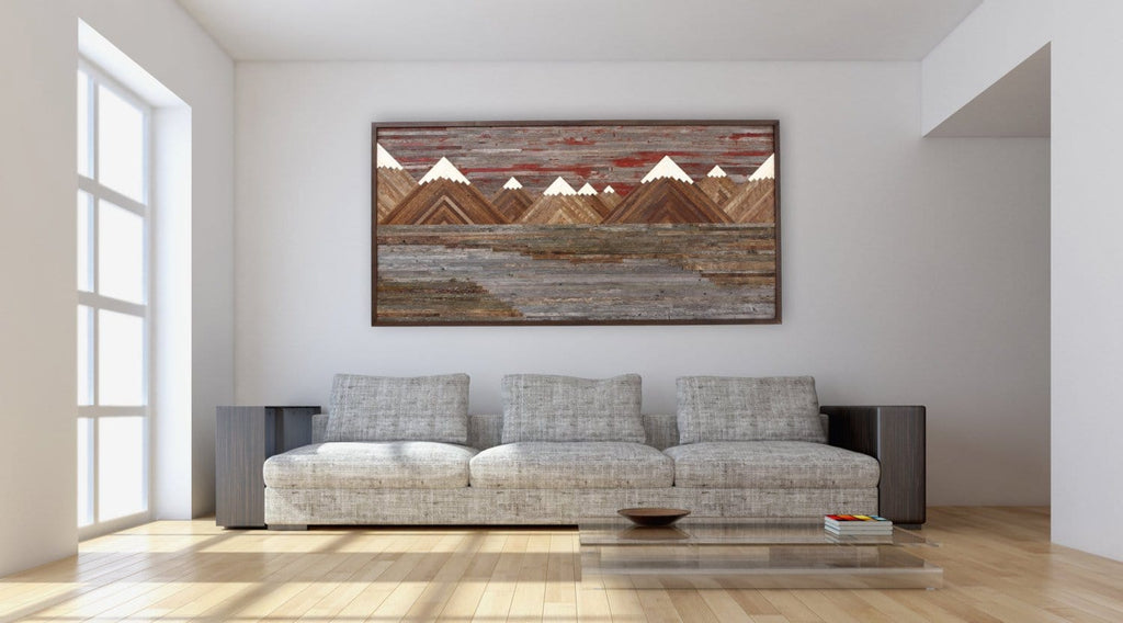 mountainscape wood wall art 