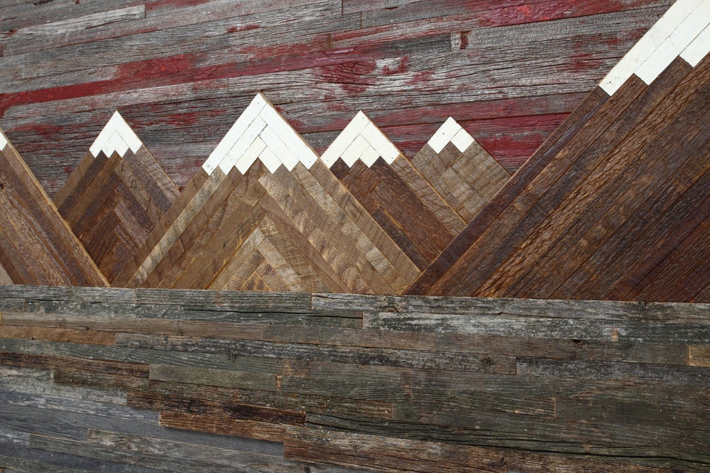 mountainscape wood wall art