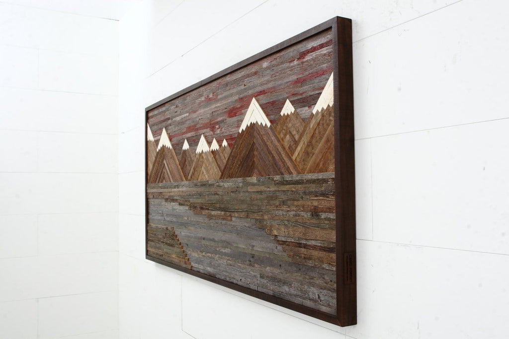 mountainscape wood wall art
