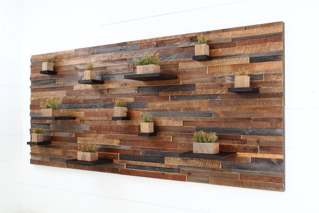 Large floating shelf wall art 