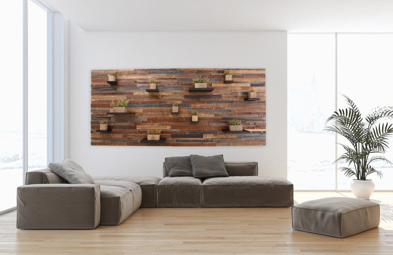 Large floating shelf wall art 